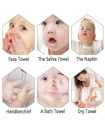 Bamboo Colored Washcloth 25x25 cm 6 Ultra-Soft washcloth for Sensitive and Delicate Skin